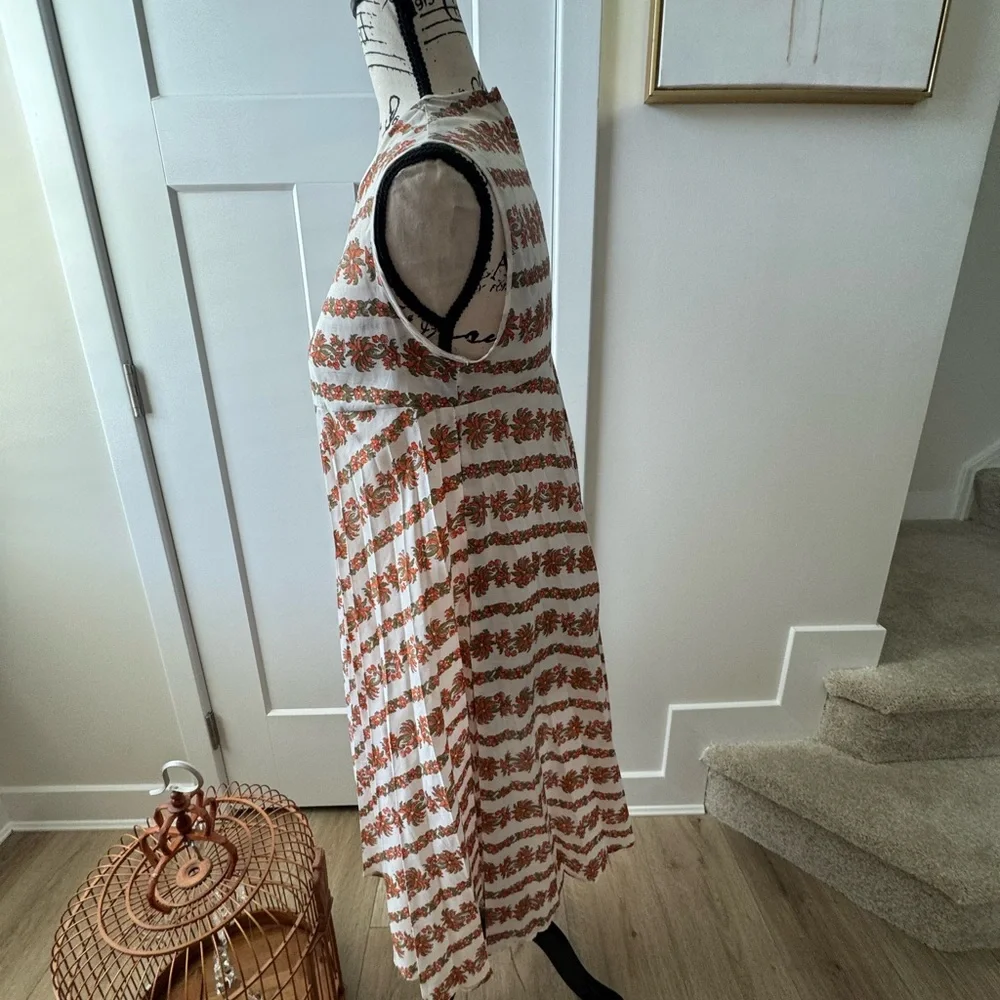 Rare Vintage 1960s Indian Cotton Block Print Folk Dress - Purchased in Paris - Picture 7 of 9